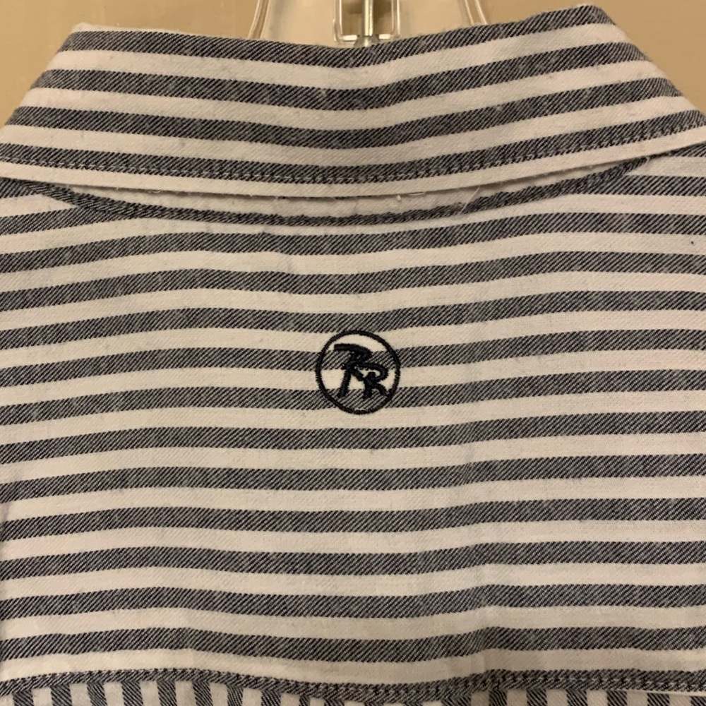 Rail Riders Blue and White Striped Shirt size 2X